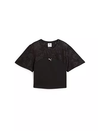 PUMA | Maglietta fitness corta da donna con pizzo |